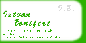 istvan bonifert business card